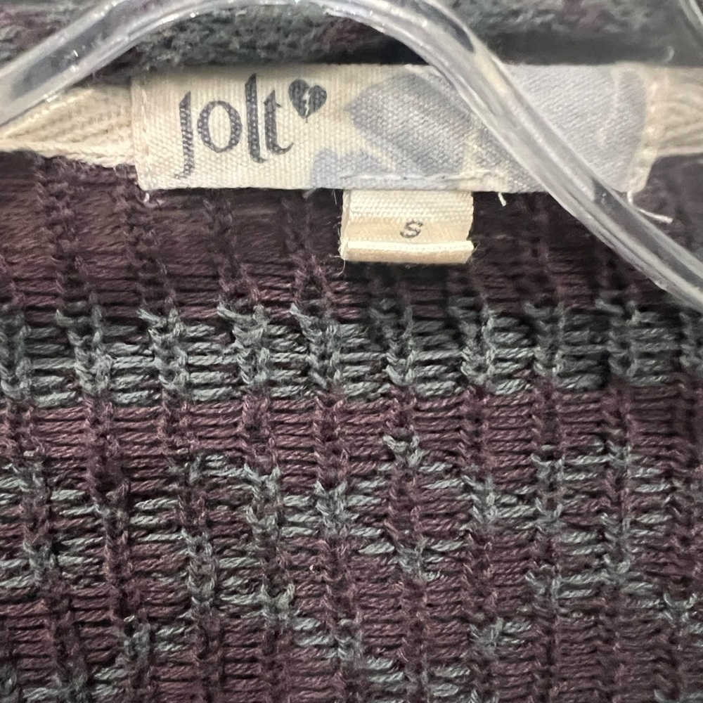 Jolt Pink and Gray Patterned Cardigan - Picture 2 of 3